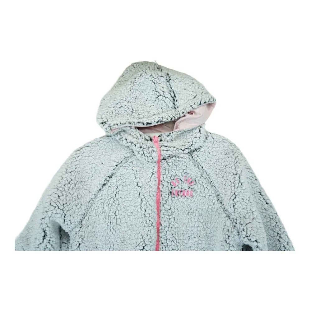 Girls justice Reversible‎ Super Soft Sherpa Jacket Size 12 Colorblock Full Zip